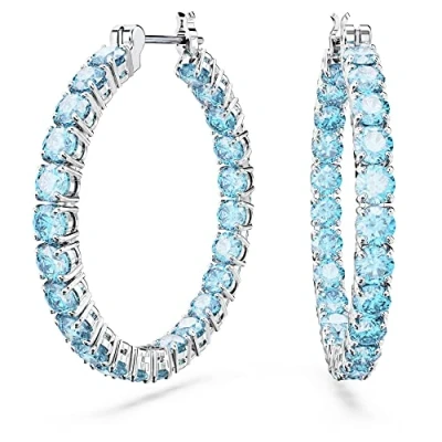 Imagen de Swarovski Matrix HOOP Pendientes, Mujer, Talla: One Size, Blue