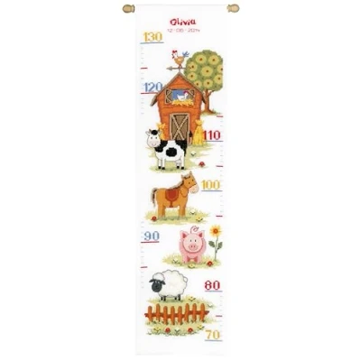 Imagen de Vervaco At The Farm II Kit de medidor Altura Punto Cruz, diseño Animales Granja