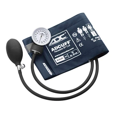 Imagen de ADC Prosphyg 760 Esfigmomanómetro aneroide de bolsillo con brazalete nailon Adcuff, adultos, azul marino