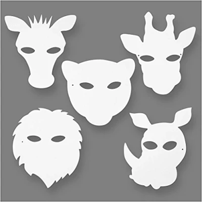 Imagen de Máscaras de la jungla, A. 22,5 25 cm, A: 20,5 16ud, 230 gr