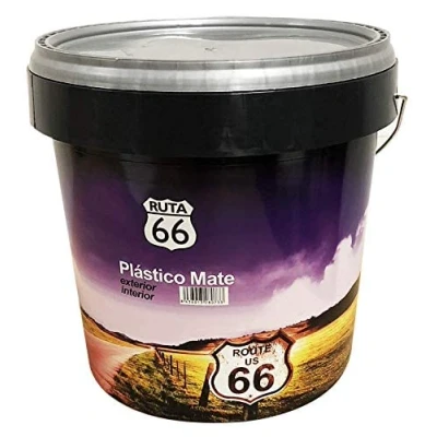 Imagen de Amarto Pintura Plastica Mate Ruta 66 Exterio, color Blanco (4 L.)