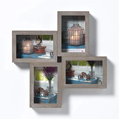 Imagen de Walther Design SN415D Rustic Marcos de Fotos, 4 x 10 15 cm, Gris