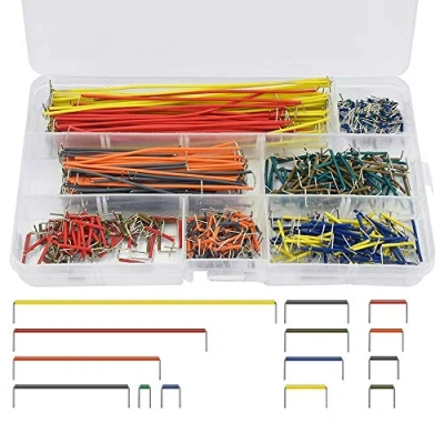 Imagen de WANTOUTH 560 Piezas Cable de puente Cables para Hacer Aluminio Revestido Cobre Alambre 14 Longitudes con Caja Almacenamiento Plástico Placa Pruebas