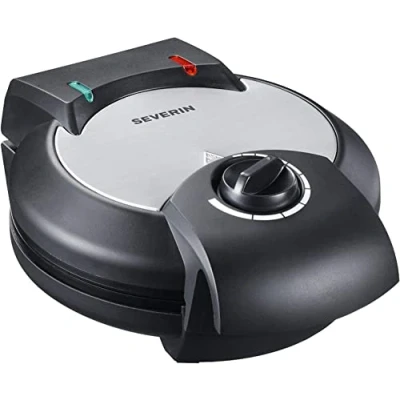 Imagen de SEVERIN Gofrera, 1200W, Revestimiento antiadherente, Termostato variable, Dimensiones 25,4 x 10,2 20,5 cm, Negro, WA 2103