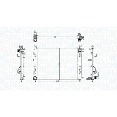 Imagen de MAGNETI MARELLI 350213182100 Radiador, refrigeración del motor 513 414 23 Aletas unidas mecánicamente DACIA: SANDERO 2, Lodgy