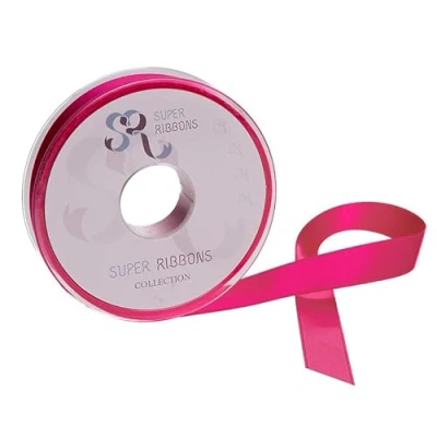 Imagen de SR SUPER RIBBONS®™ Cinta de satén doble cara 10 mm, 20 metros en carrete, color rosa