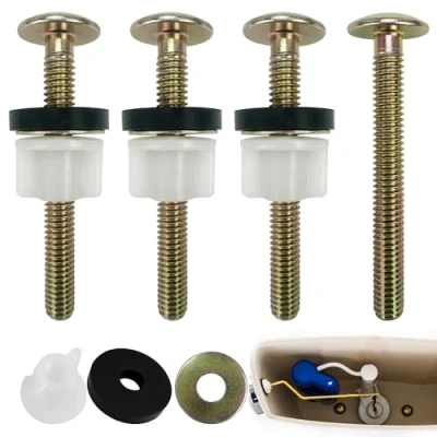 Imagen de 4 Piezas Tornillo para Asiento de Inodoro Reparar Partes Tapa Inodoro, Bisagra Inodoro,Tornillos WC, Fijación la del Accesorios