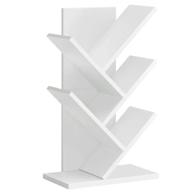 Imagen de VASAGLE Librería en Forma de Árbol, 5 Niveles, Ahorro Espacio, Vertical, para Dormitorio, Sala Estar, Estudio, Oficina, Blanco Crema LBC183T14