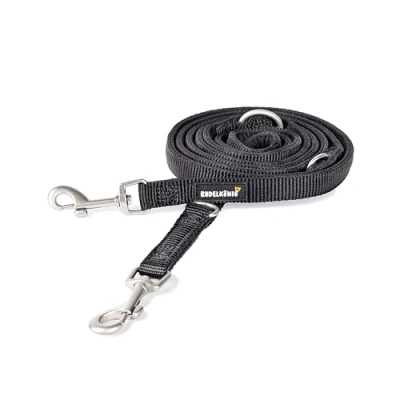 Imagen de Rudelkönig Correa Perro Bella 2,30m de Longitud adiestramiento Ajustable pequeño para Perros en Negro