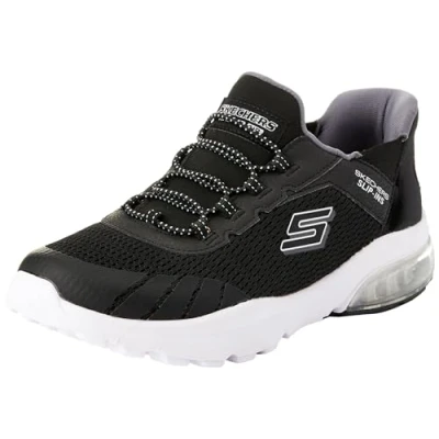 Imagen de Skechers Boys, Sin Cordones Niños, Ribete sintético de Color Negro y carbón, 28 EU