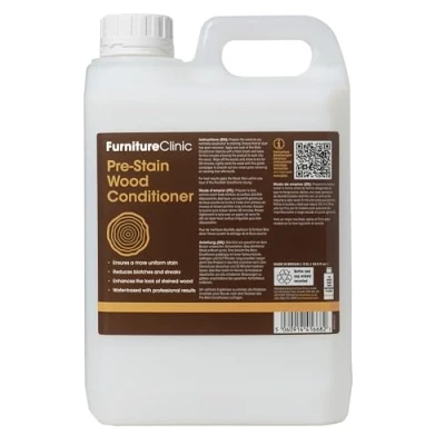 Imagen de Furniture Clinic Acondicionador de madera premanchado 2,5 L, a base agua, uso en interiores y exteriores, bajo olor no tóxico, antes teñir