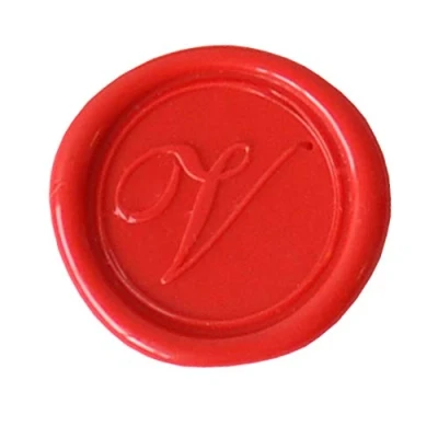Imagen de Herbin 40322T Une pastille en laiton pour cire à cacheter, alphabet anglais, lettre V
