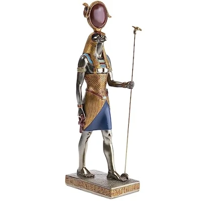 Imagen de lachineuse Estatuilla EGIPTENA Dios RA, Resina Bronce, 33 x 7 11,5 cm