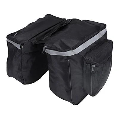 Imagen de Alforjas de Bicicleta 25L Impermeable Montaña Carretera Portabicicletas Asiento Trasero Bolsas Traseras Doble Alforja
