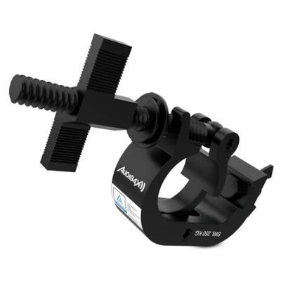 Imagen de Audibax ACP 4452250BK Garra para Truss con Diámetro 44 52mm Gancho una Carga Máxima de 250kg Abrazadera Luces Escenario Clamp Fijación Cabeza Móvil