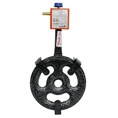 Imagen de Garcima 76030 Hornillo paellero gas plano l 30 1 fuego, Negro, 33x59x10.6 cm