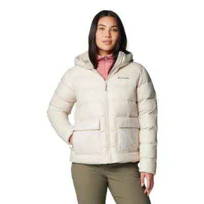 Imagen de Columbia Harmony Falls Hooded Down Jacket Chaqueta Acolchada con Capucha, Gris Oscuro, M para Mujer
