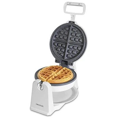 Imagen de Gofrera Cecotec Fun Gofrestone Sphere, 1000W, Antiadherente, Rotación 180º, Blanco