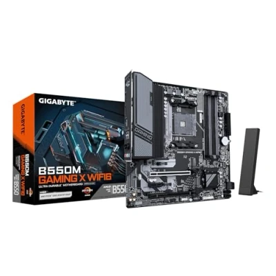 Imagen de GIGABYTE B550M Gaming X WIFI6 Placa Base Procesadores AMD Ryzen 5000, VRM de 5+3 Fases, hasta 3200 MHz DDR4, 1x M.2 PCIe 4.0 + 3.0, Wi Fi 6, LAN 1 GbE, USB 3.2 Gen