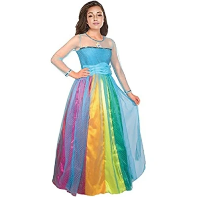 Imagen de Ciao Barbie Rainbow Princess vestido disfraz original niña (Talla 4 5 años), color iris, (11663.4 5)