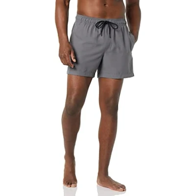 Imagen de Amazon Essentials Bañador de Secado rápido con Entrepierna 12,7 cm Hombre, Color Carbón, 30