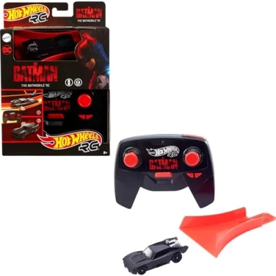 Imagen de Hot Wheels R/C Batmóvil Radio Control Coche teledirigido de Juguete Batman, Regalo para niños (Mattel HBL43)