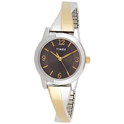 Imagen de Timex Reloj de Banda expansión Dos Tonos con Esfera Negra para Mujer TW5M38700