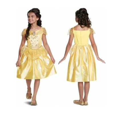 Imagen de Disney Oficial Disfraz Bella y Bestia Niña Clásico, Princesa En Talla S