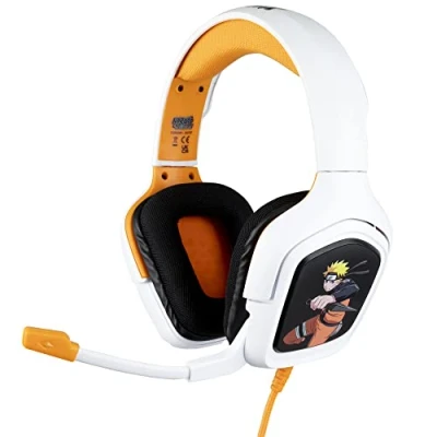 Imagen de Konix Naruto Shippuden Auriculares Gaming con Cable para PS4, PS5, Switch, Xbox One y Series XS Micrófono de 1,5 m Conector Jack 3,5 mm Diseño