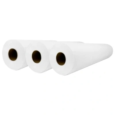 Imagen de Papel Camilla Fiselina Extrasuave Precortado a 40 cm Rollos de Fabricados en Poliéster y Celulosa (Blanco, 3 Rollos)