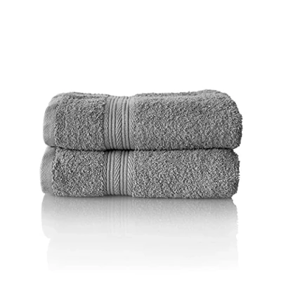 Imagen de Glart Juego 2 toallas de lavabo 50 x 100 cm, gris plata