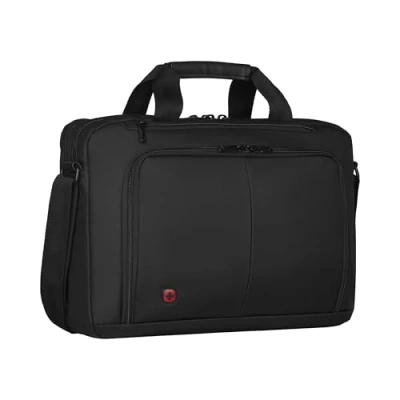 Imagen de Wenger Source Maletín para portátil con correa, de hasta 16&quot;, tableta 10&quot;, organizador artículos, 8 l, mujer hombre, oficina viajes negocios universidad, negro, 601066