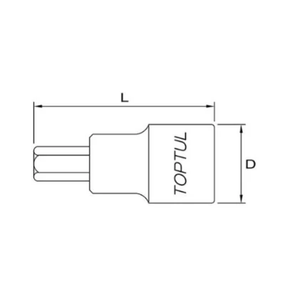Imagen de inserto hexagonal TOPTUL 1/4 &quot; 7 mm