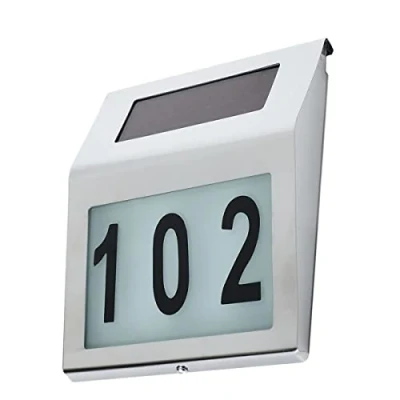 Imagen de Maclean Energy MCE172 Lámpara Solar LED Con Sensor crepuscular 3 modelos (MCE172 números de casa)