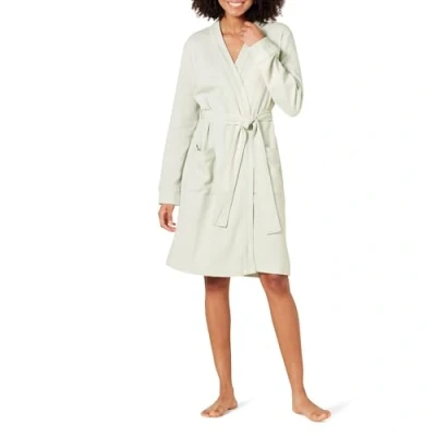 Imagen de Amazon Essentials Bata Media Ligera con Diseño Gofrado (Disponible en Tallas Grandes) Mujer, Verde Jade, XS