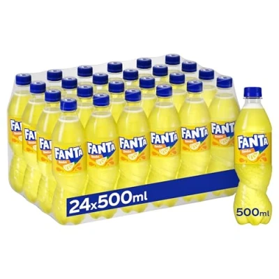 Imagen de Fanta Limón Refresco con 6% de zumo limón, bajo en calorías Botella 500 ml Pack 24