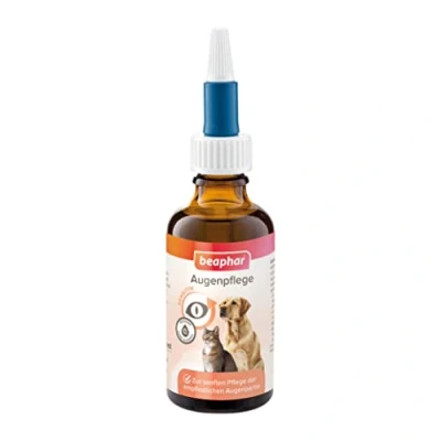 Imagen de beaphar Cuidado de Ojos Sensible para Perros y Gatos el Suave Las Zonas sensibles la Piel con aditivos probióticos 0% Alcohol 50 ml