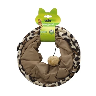 Imagen de Dehner Leo Túnel para Gatos, diámetro de 25 cm, Longitud 50 poliéster/Metal, Color marrón