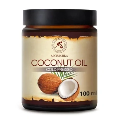 Imagen de Aceite de Coco 100ml Sin Refinar Cocos Nucifera Indonesia 100% Puro y Natural Prensado en Frío Ideal para Cabello Piel Labios Cara Cuerpo Masaje