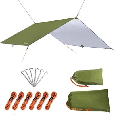 Imagen de Unigear Toldo Camping Impermeable Lona Suelo Protector Aolar Anti Viento Toldos para Playa Tienda Hamaca Acampada Refugio Al Aire Libre