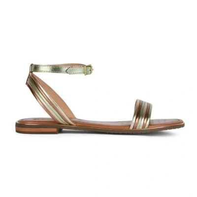 Imagen de Geox D Sozy Plus F, Sandalia Plana Mujer, Sage Lt Gold, 37 EU