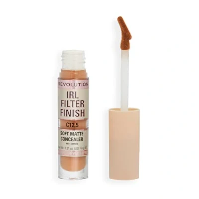 Imagen de Makeup Revolution, Corrector IRL Filter Finish, Cobertura de Media a Total, C12.5, 6g