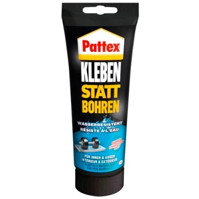 Imagen de Pattex pegamento en lugar de taladrar resistente al agua, color blanco, 1 pieza, pkbw1