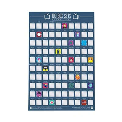Imagen de Poster con 100 casillas de tareas ya realizadas para rascar
