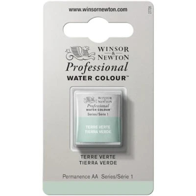 Imagen de Winsor &amp; Newton Acuarela Profesional Pintura de Acuarela, Alta Luminosidad, Resistente a la Luz, Calidad Archivo, 1/2 Godet, Color Tierra Verde