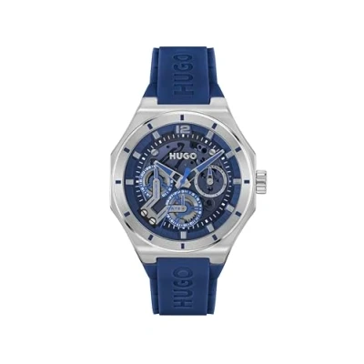 Imagen de HUGO Grail Skeleton Cronógrafo blau silber blau, Hombre, Talla: One Size,