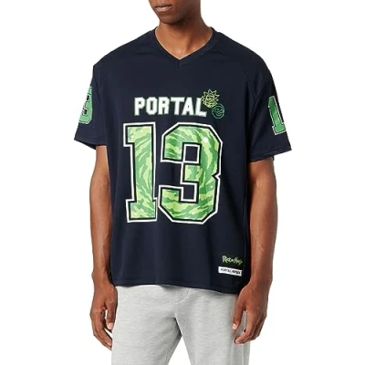 Imagen de Rick and Morty Merimodts160 Camiseta, Azul Marino, XL para Hombre