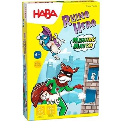 Imagen de HABA 306426 Rhino Hero Missing Match, Juego Infantil de Mesa atención. Más 4 años