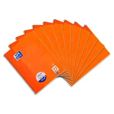Imagen de Oxford 100050360 Bloc (A4+, con líneas, recuadro, 4 taladros, micro perforado, 80 hojas, lote de 10 unidades)