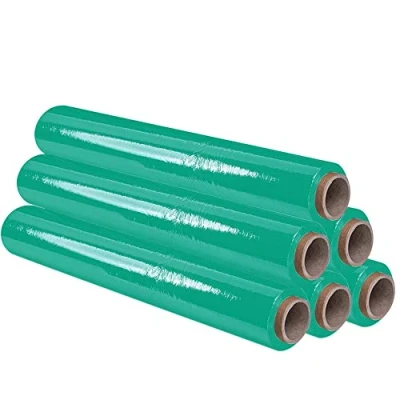 Imagen de OFITURIA Film para Embalar 50 cm de Ancho y Estirable Hasta 300 Metros Longitud Rollo Elástico Manual Embalaje Industrial (Verde, 6)